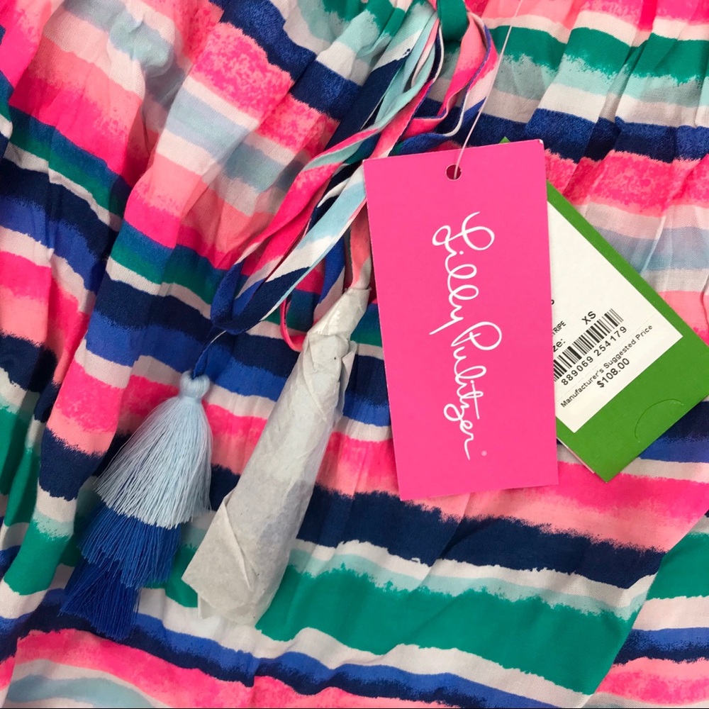 Lilly Pulitzer Sain Top Sandy Shell Stripe XS - Picture 3 of 6